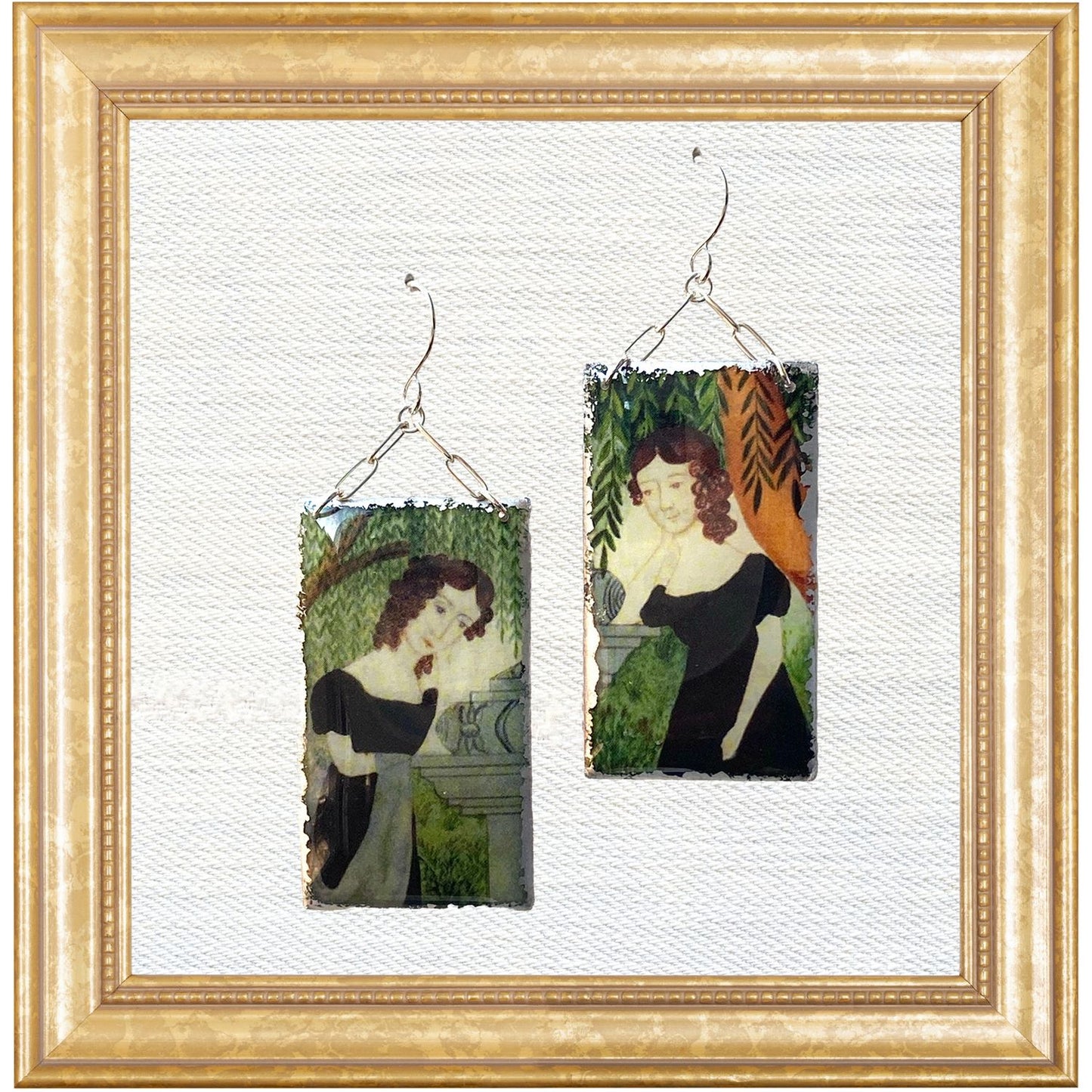 Mourning Picture Chain Dangles