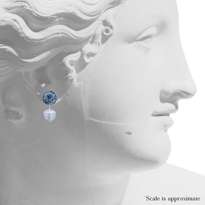 Chinoiserie Dulcet Studs with Pearl