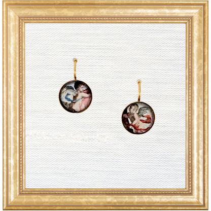 Cartouche Figure Hook Earrings