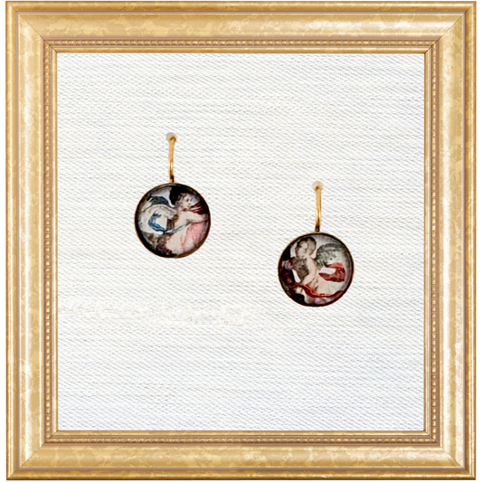 Cartouche Figure Hook Earrings