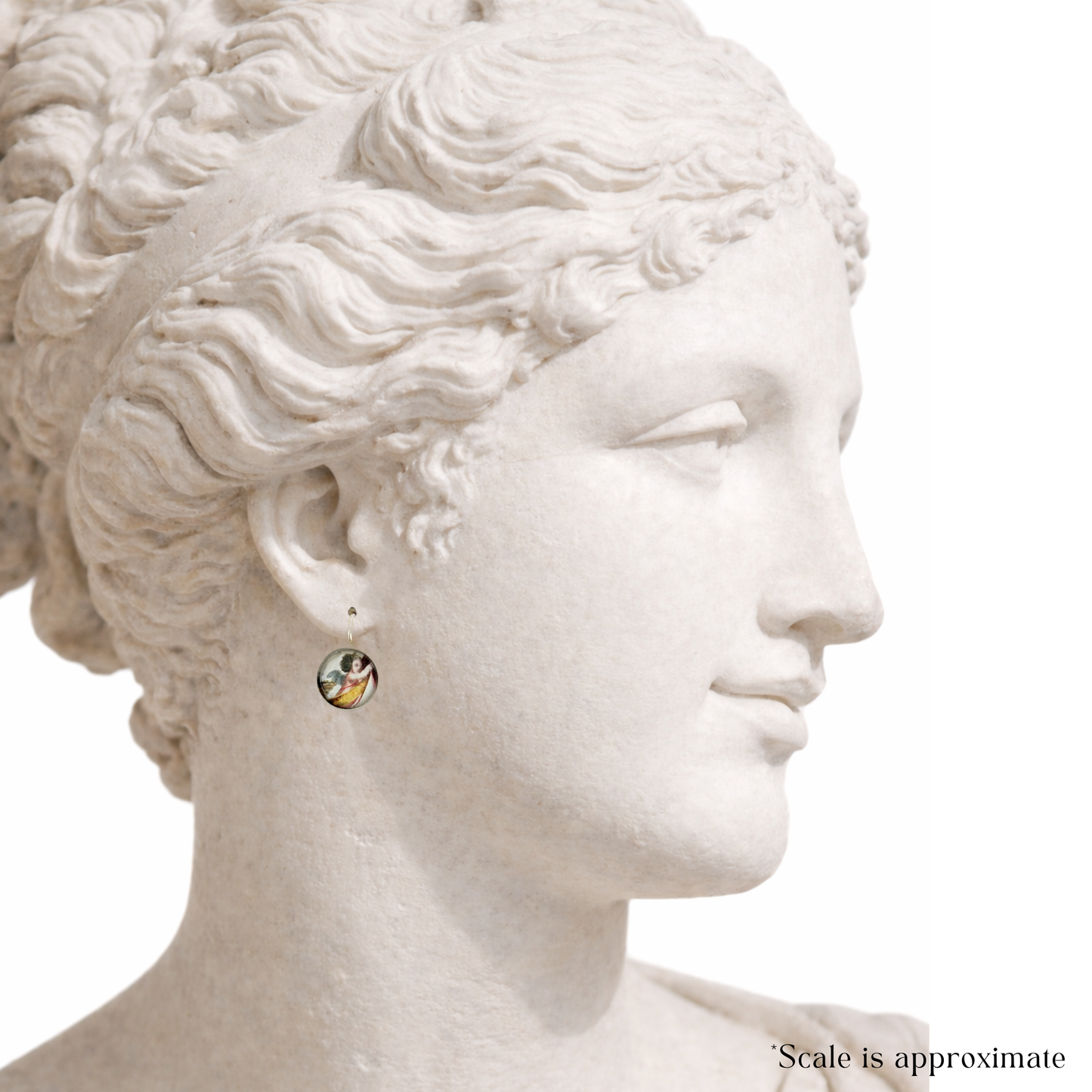 Cherub Cartouche Hook Earrings