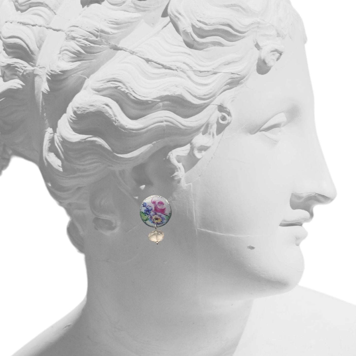 Sèrves Rose Quartz Morgaine Studs