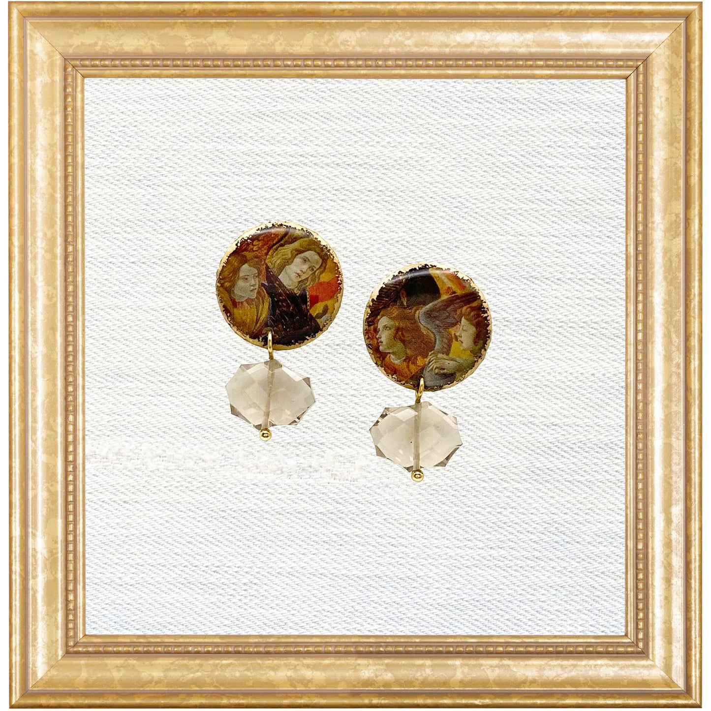 Botticelli San Marco Angel Earrings with Smoky Quartz