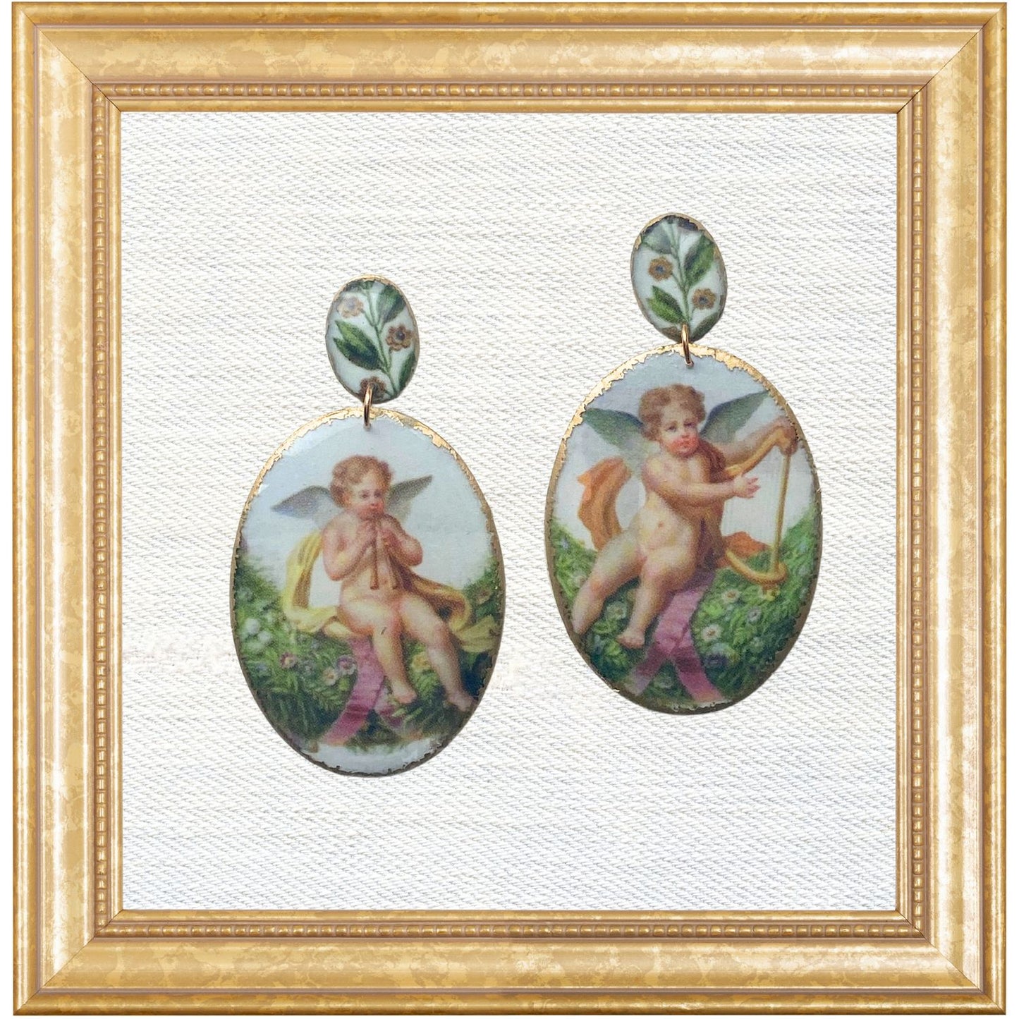 Musical Putti Statement Earrings