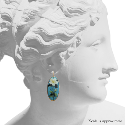 Minton Rose Shield Dangles