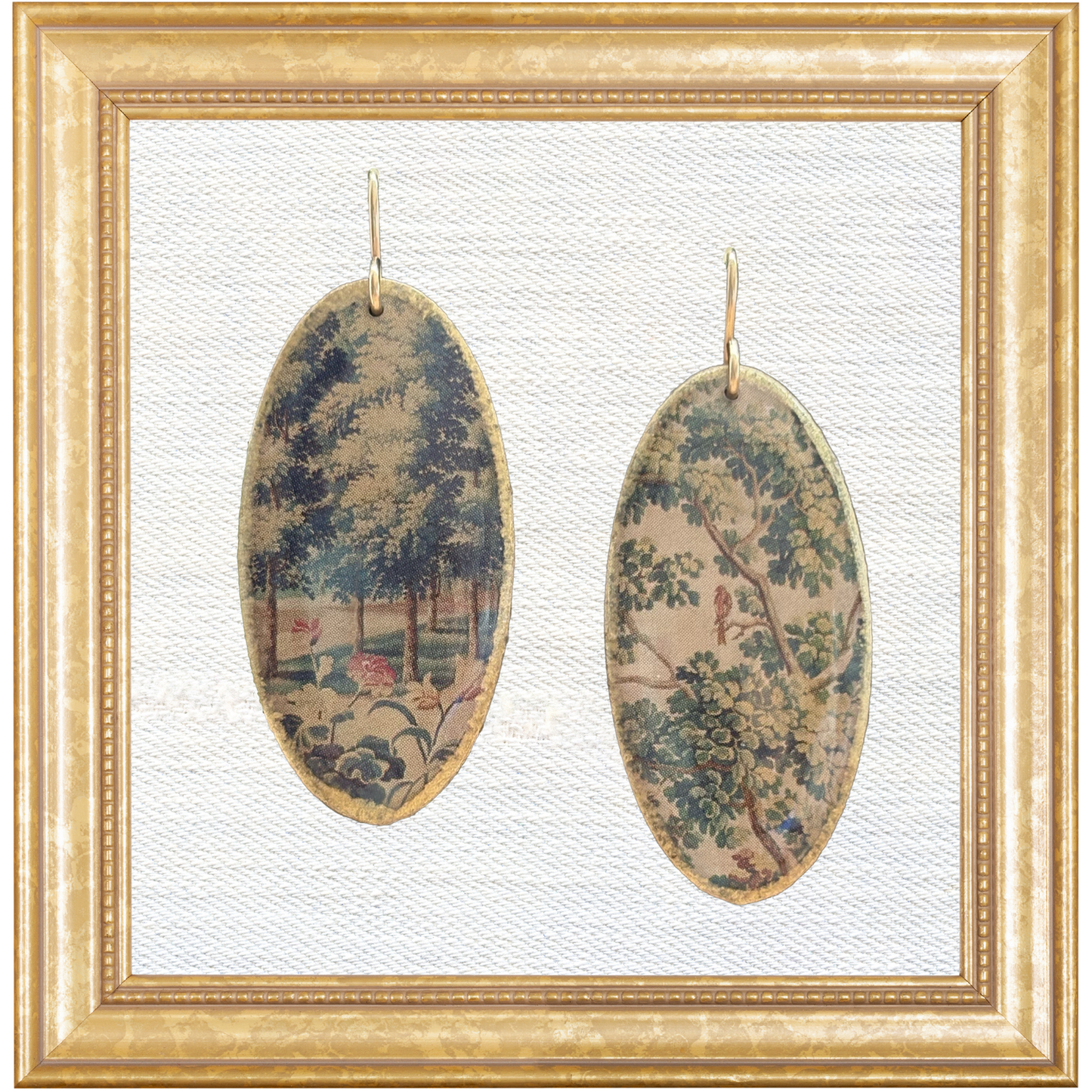 Brussels Tapestry Shield Dangles