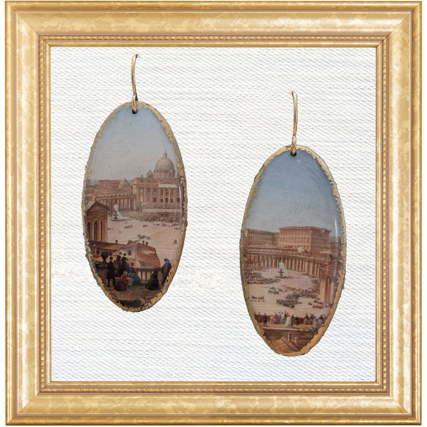 Roman Piazza Shield Dangles