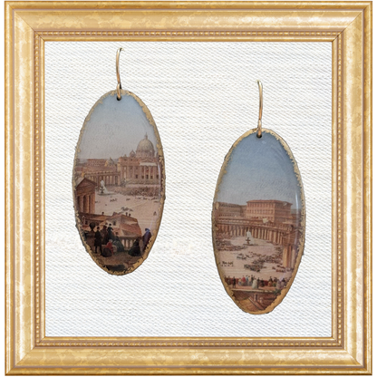 Roman Piazza Shield Dangles
