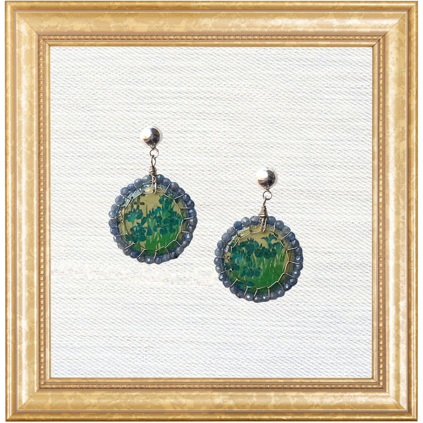 Stitch Sapphire Iris Morgaine Earrings