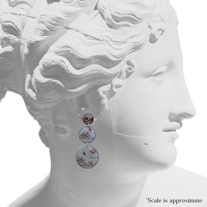 17th Century Cavallini Map Earrings