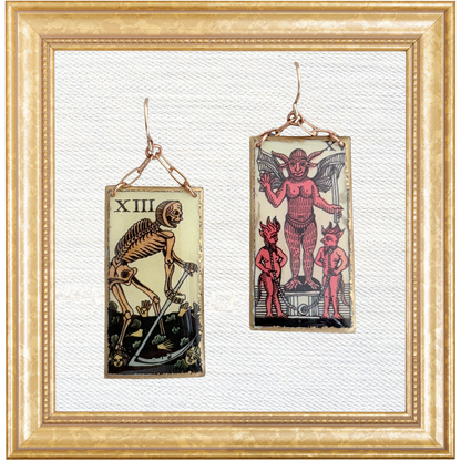 Death & The Devil Tarot Chain Dangles