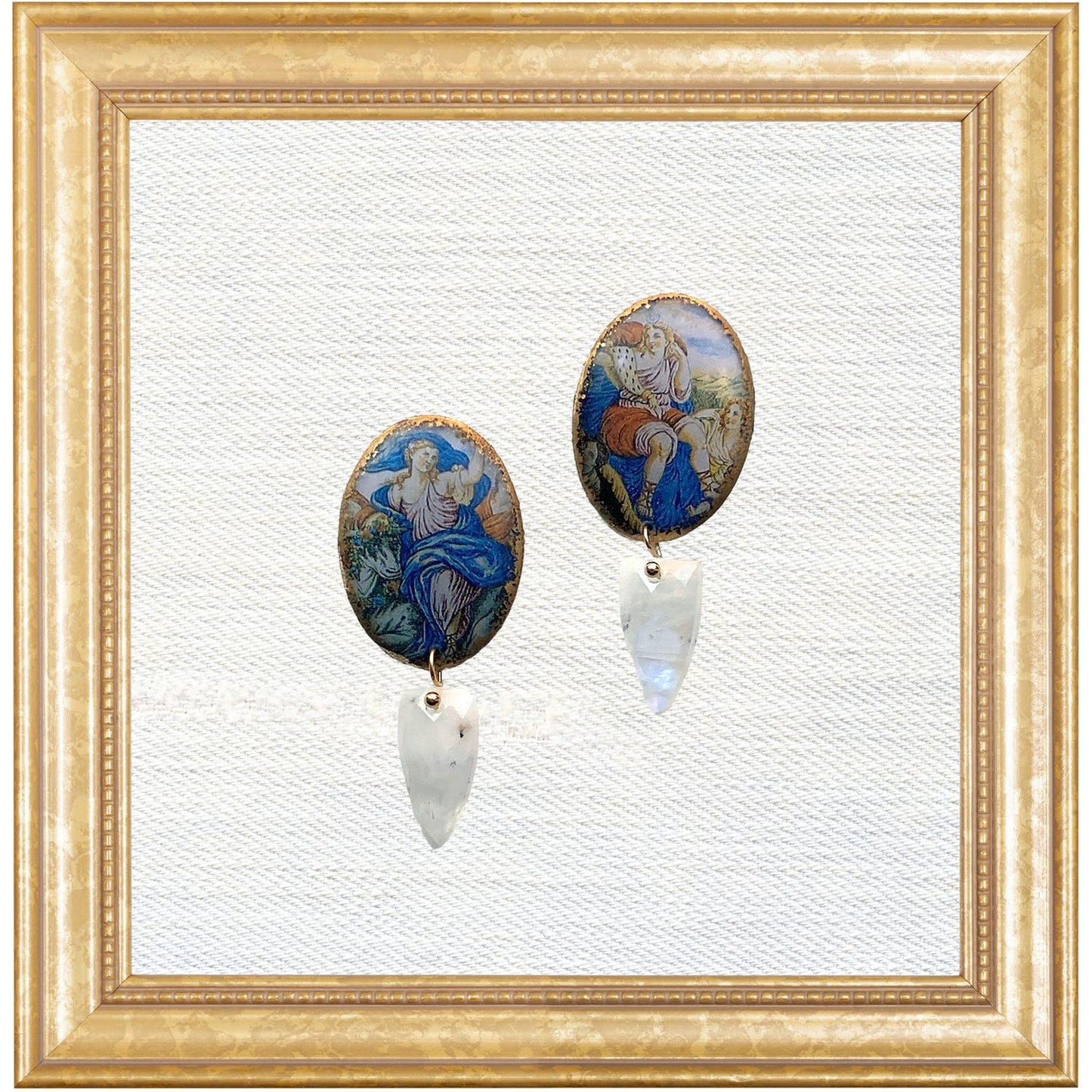 Terchi Goddess Victoria Studs with Moonstone