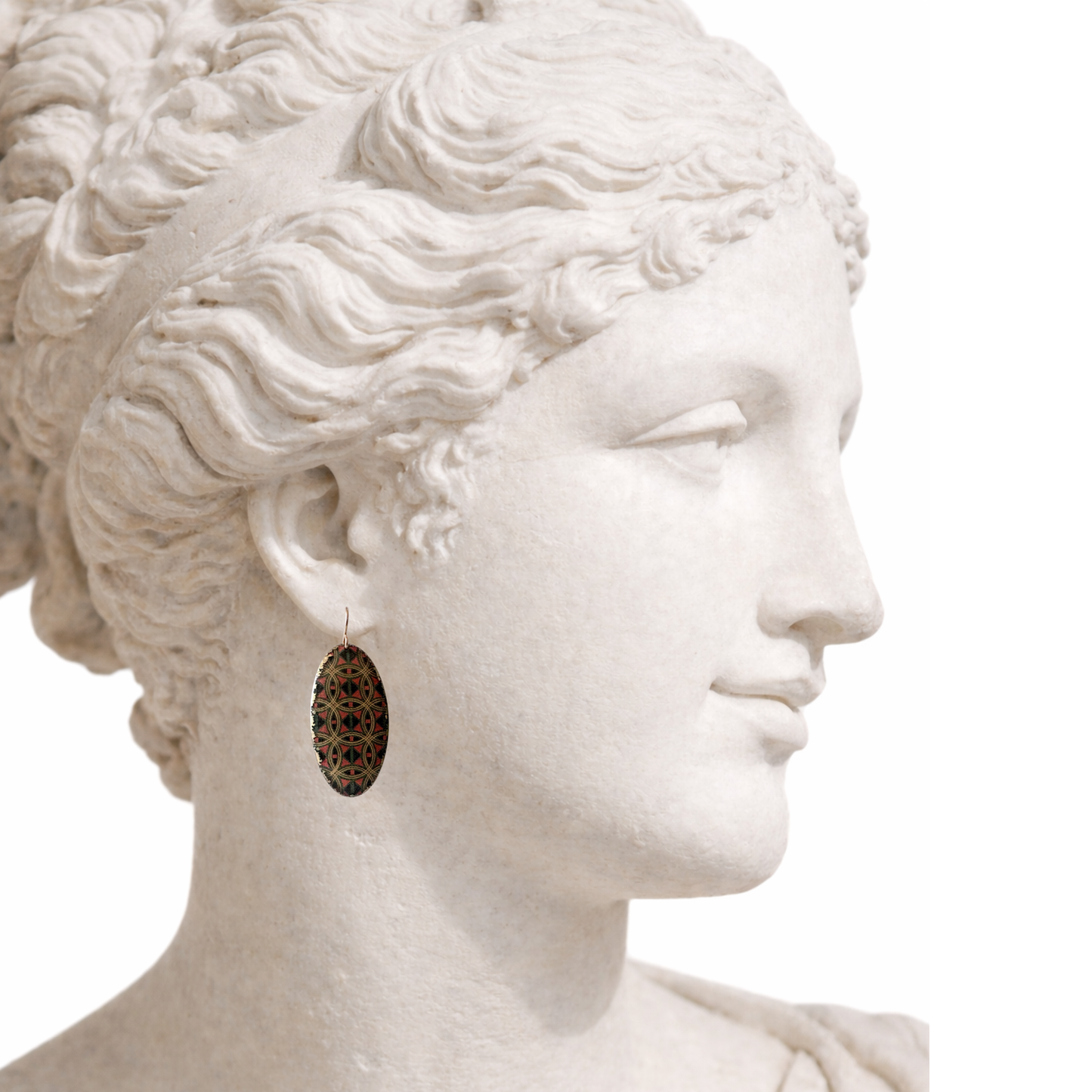 German Art Deco Shield Dangles