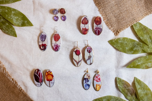 An Assortment of Tulip Earrings