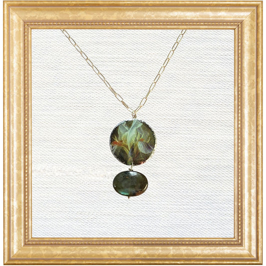 Eliaerts' Iris Bloom Necklace with Labradorite