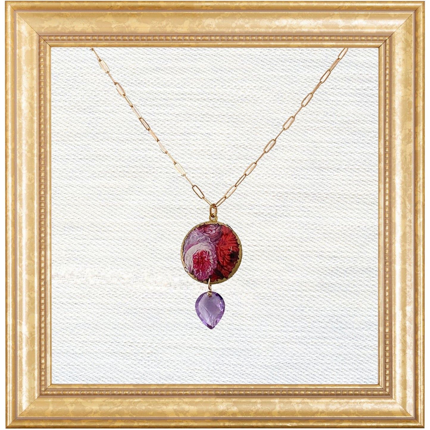 Floral Morgaine Necklace with Amethyst