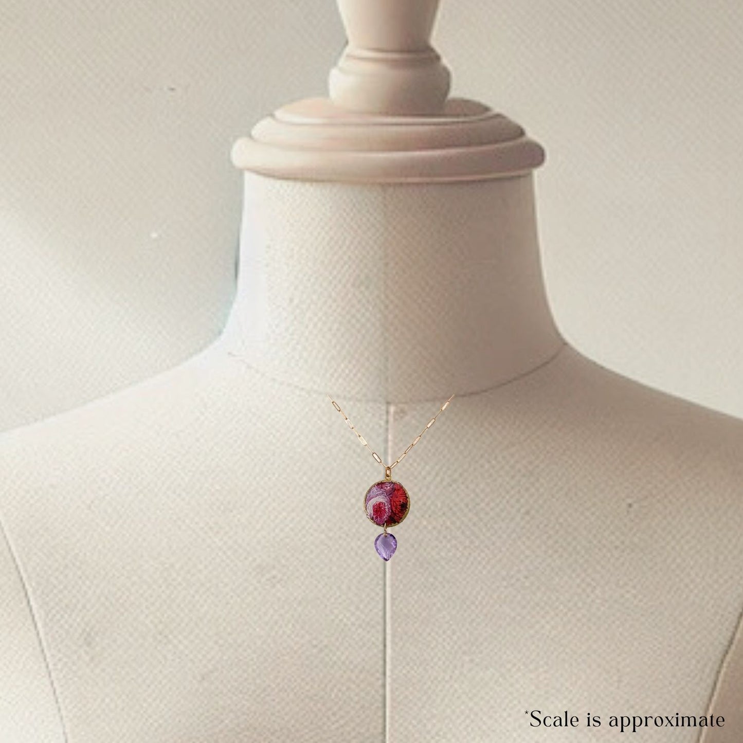 Floral Morgaine Necklace with Amethyst