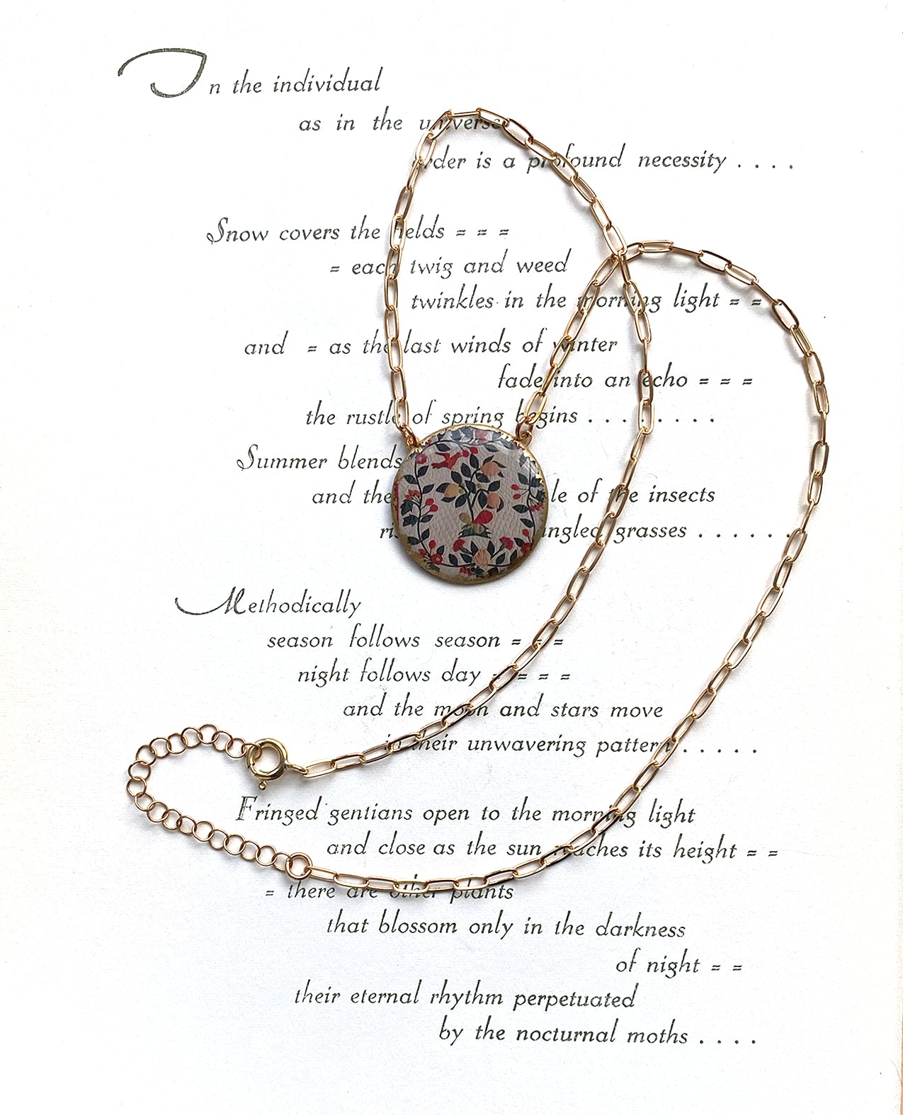 Americana Quilt Bloom Necklace