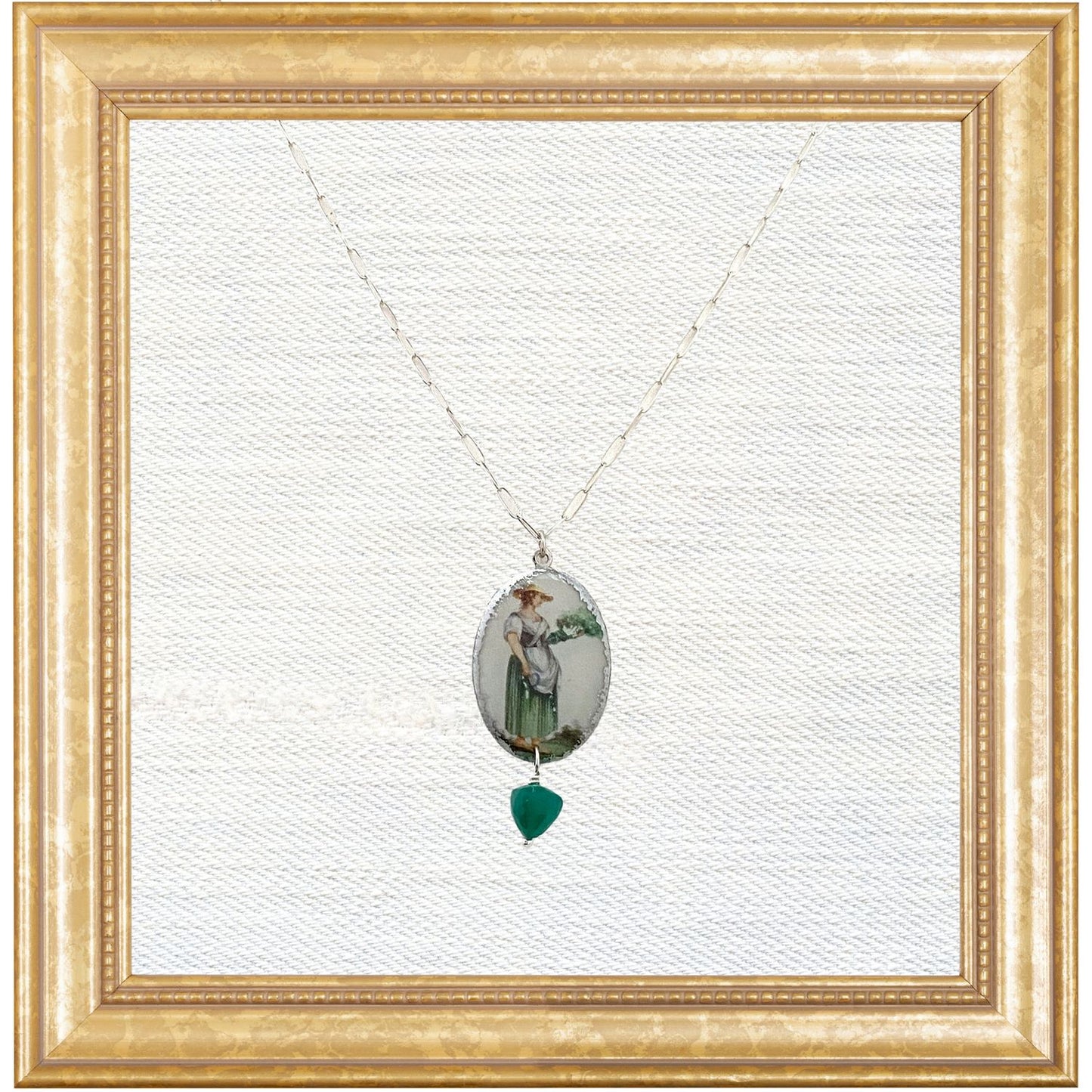 Lady of the Grove Victoria Necklace with Green Onyx