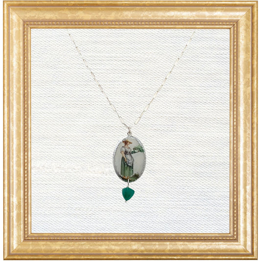 Lady of the Grove Victoria Necklace with Green Onyx