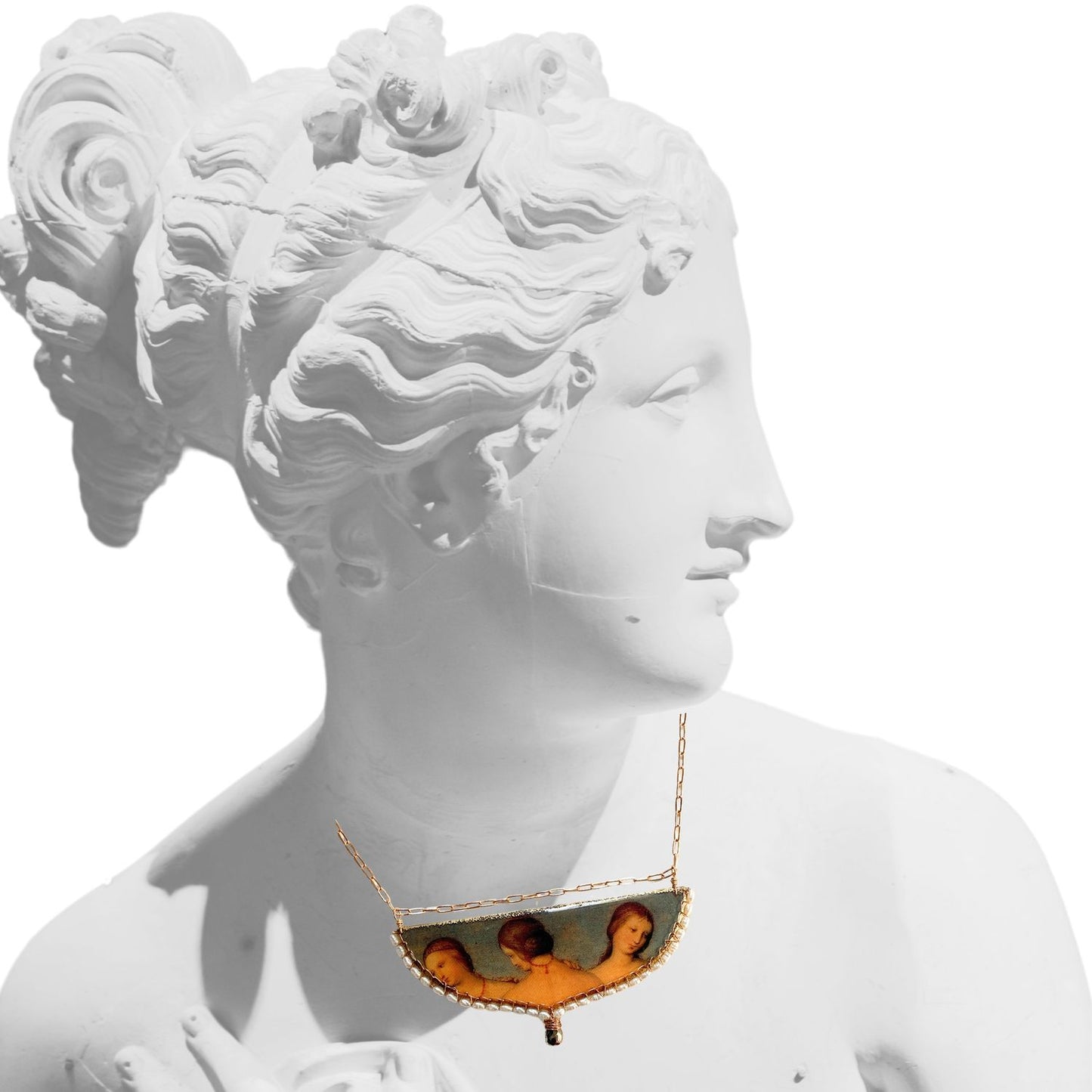 Raphael's Three Graces Stitched Statement Necklace