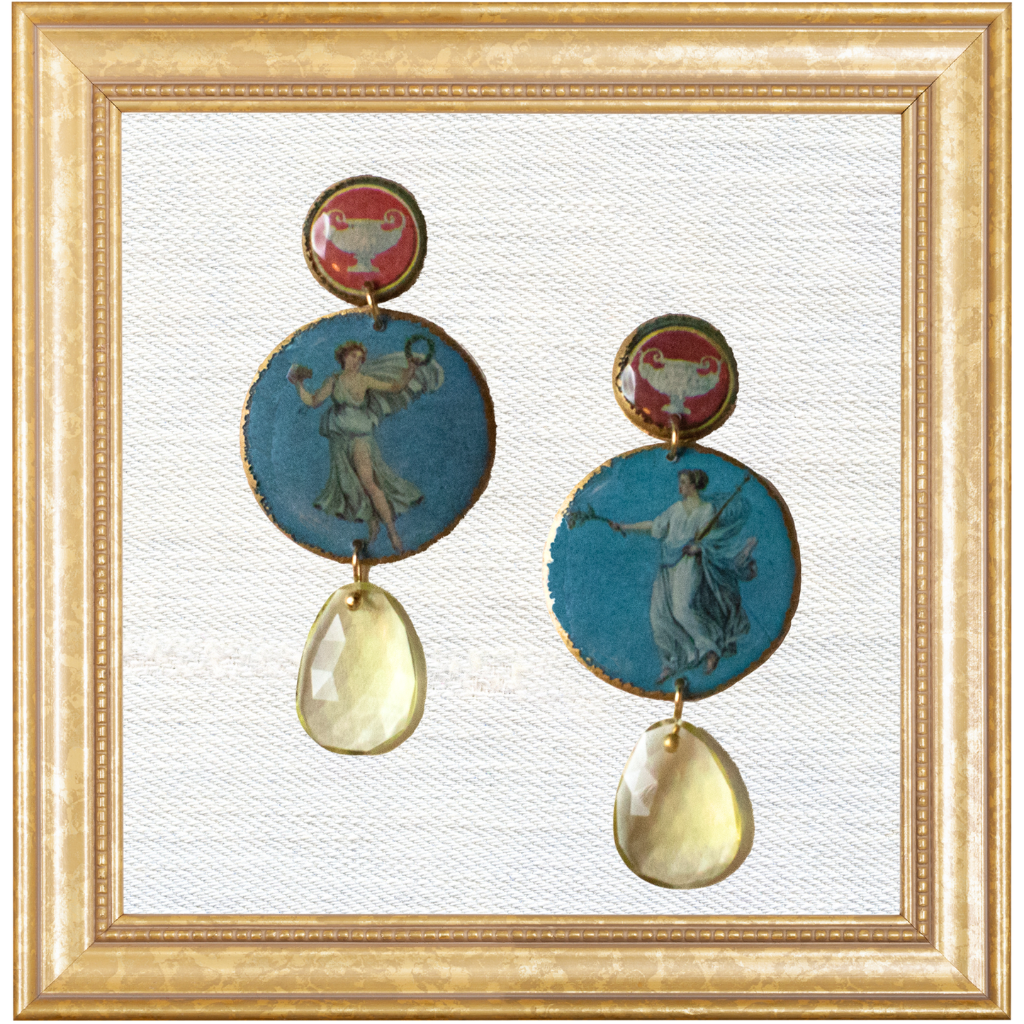 Syon Muse Frances Dangles with Lemon Quartz