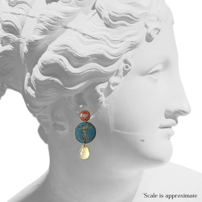 Syon Muse Frances Dangles with Lemon Quartz