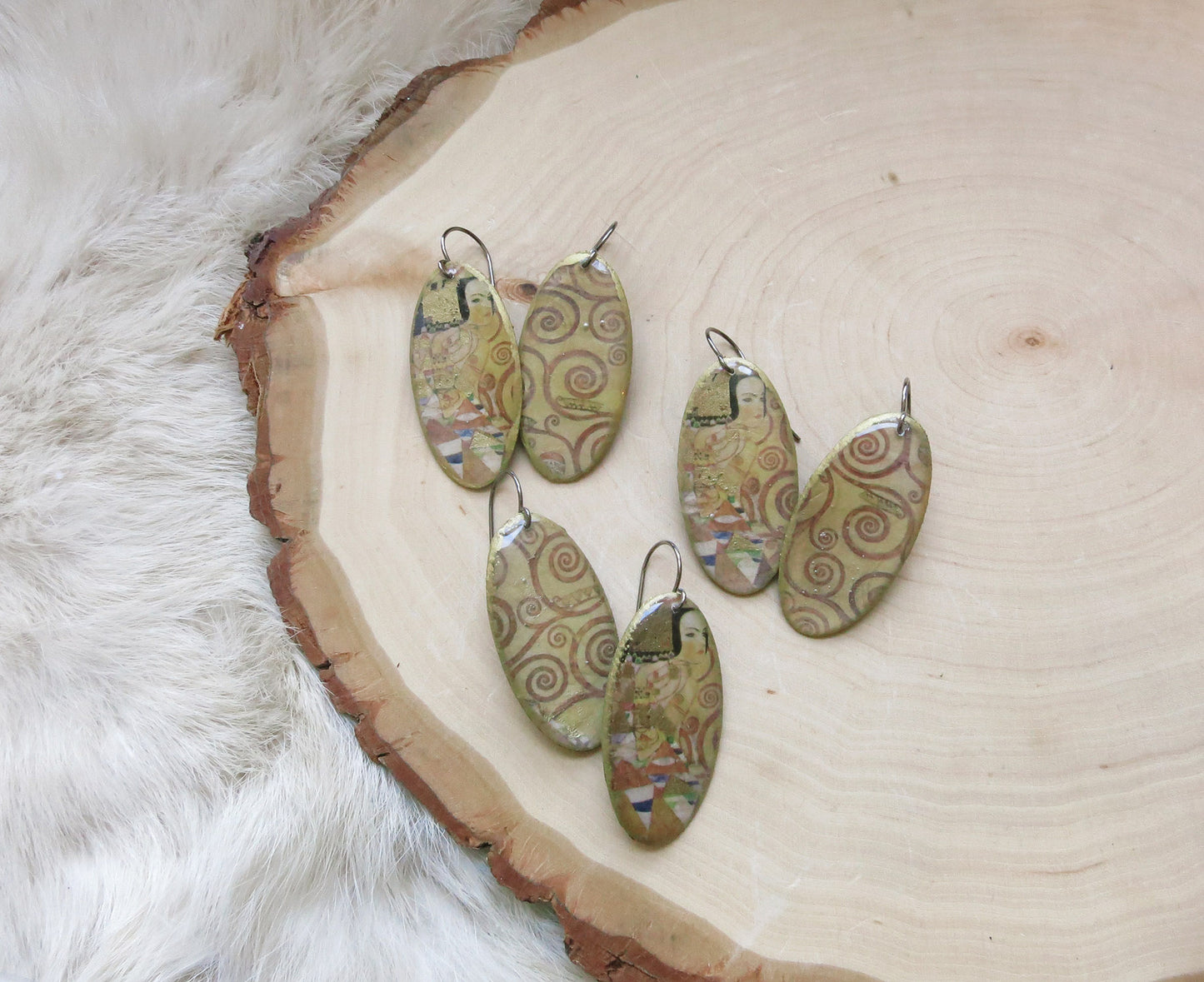 Shield Dangles - Klimt Tree of Life