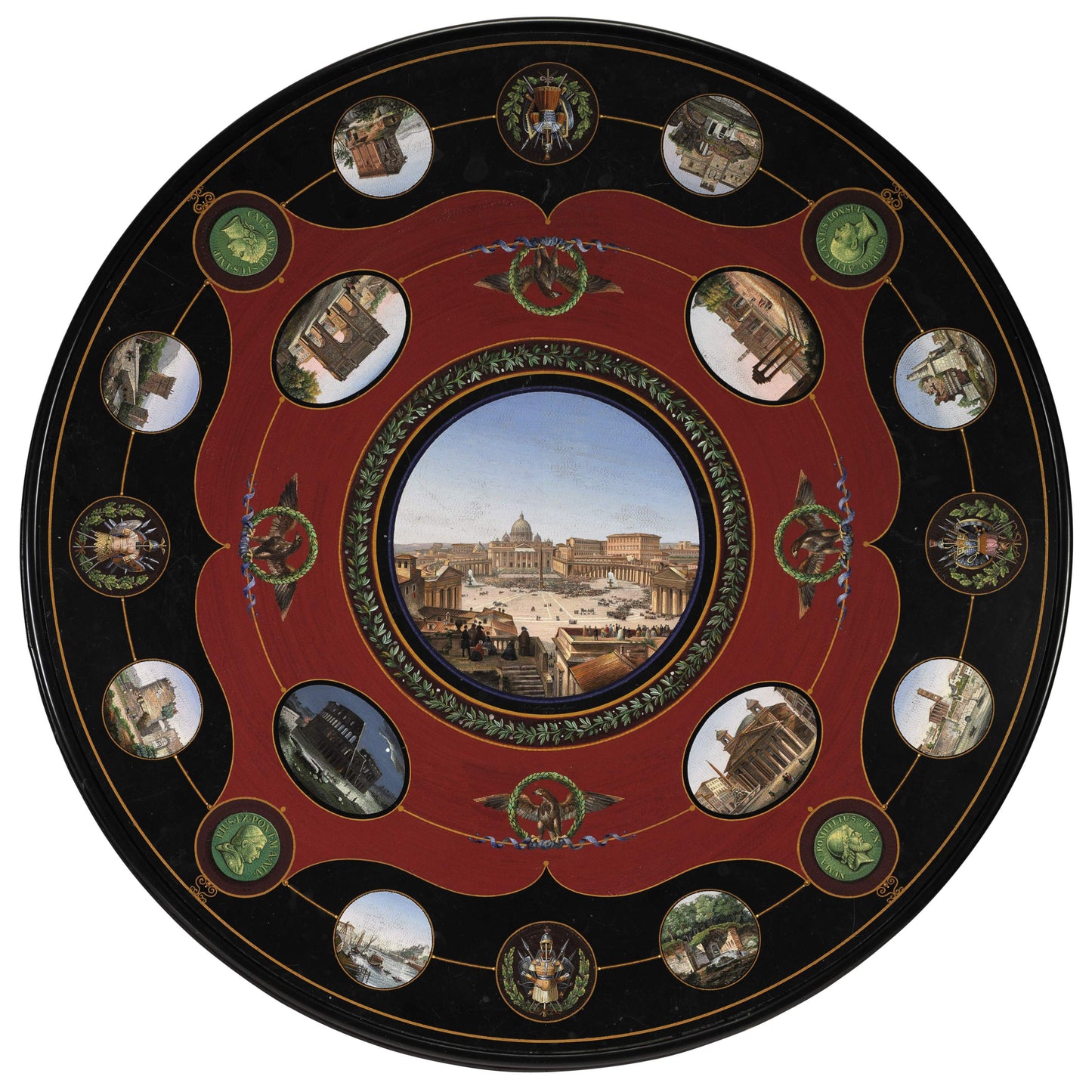 Roman Piazza Shield Dangles